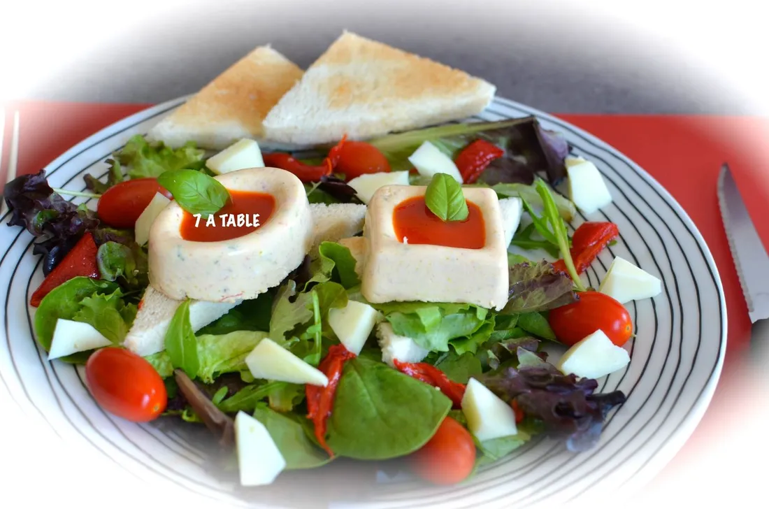 Savarins façon "tartinade" aux poivrons concombre