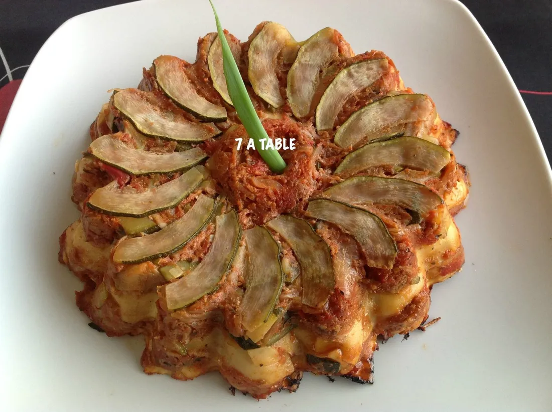 Lasagnes de courgettes au thon ou saumon