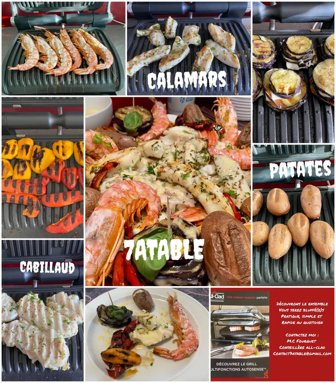 Un repas réalisé avec le grill All Clad multifonctions