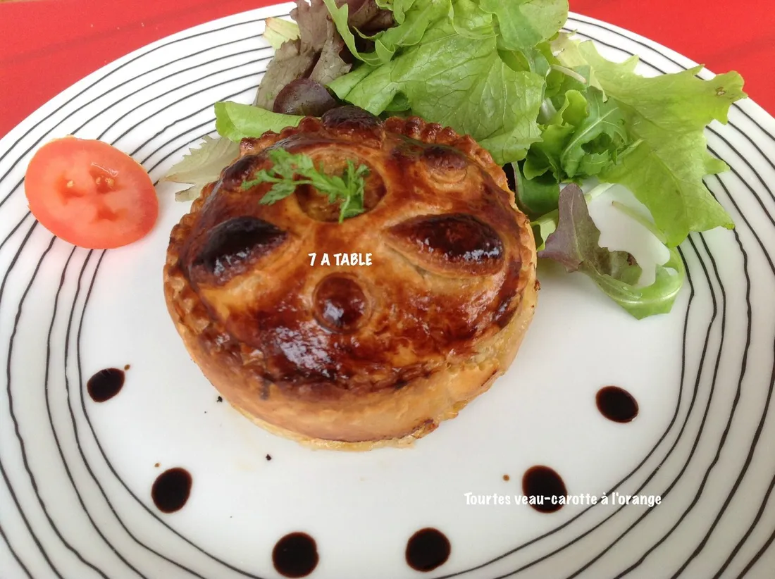 Tourtes veau-carotte à l'orange