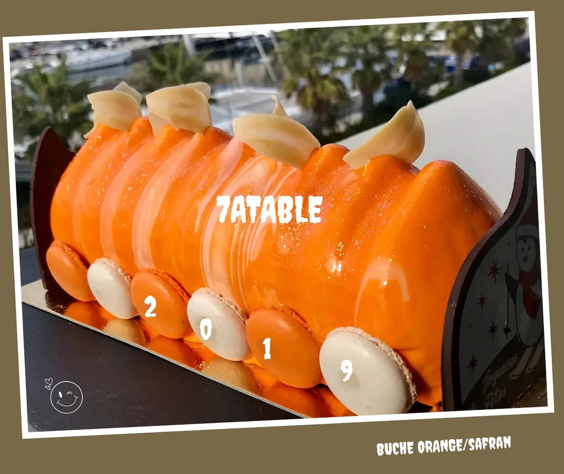 Bûche à l'orange et safran