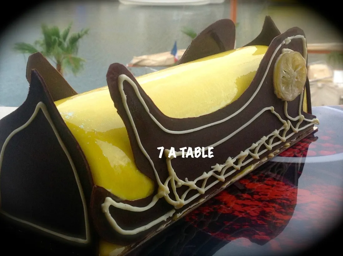 Bûche citron et vanille