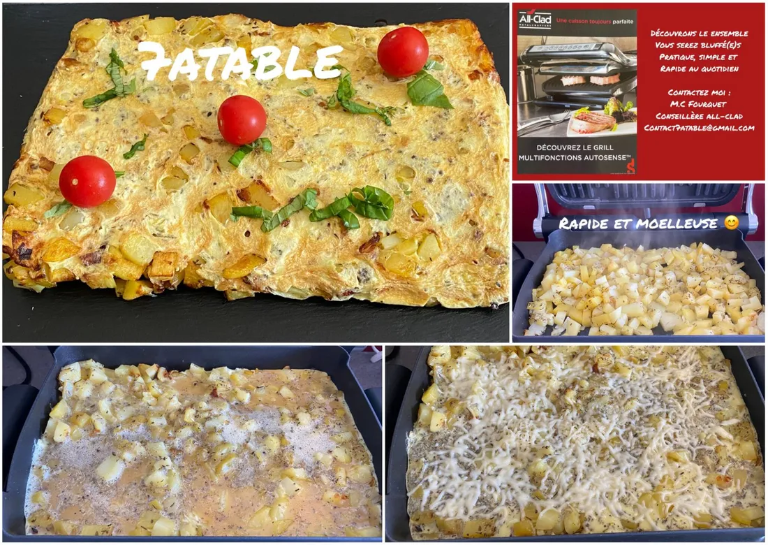 Omelette réalisée avec le grill all clad