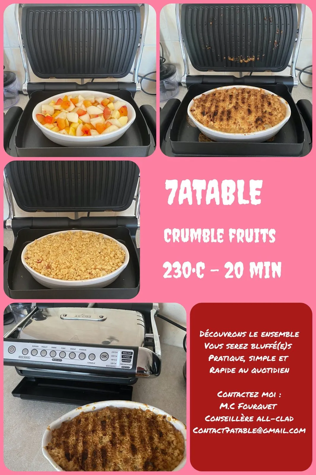 Crumble de fruits - grill all Clad