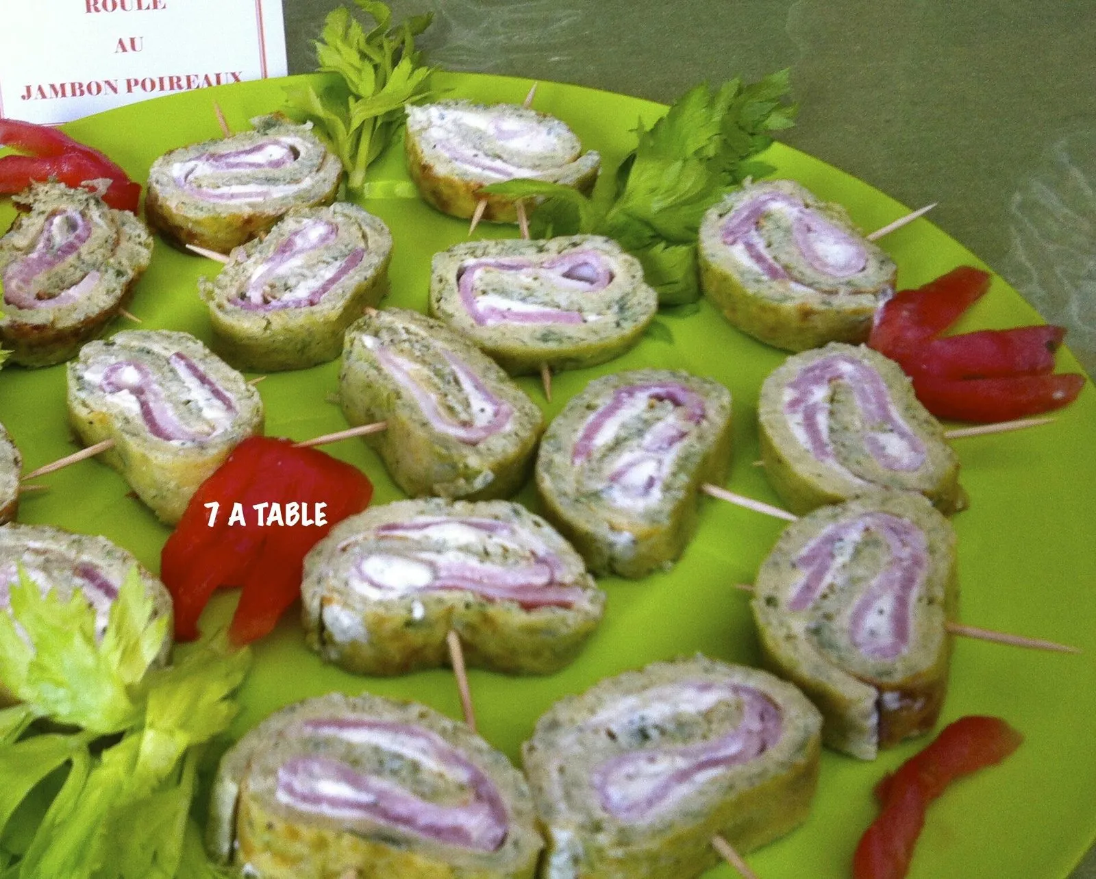 Roulé aux poireaux et jambon