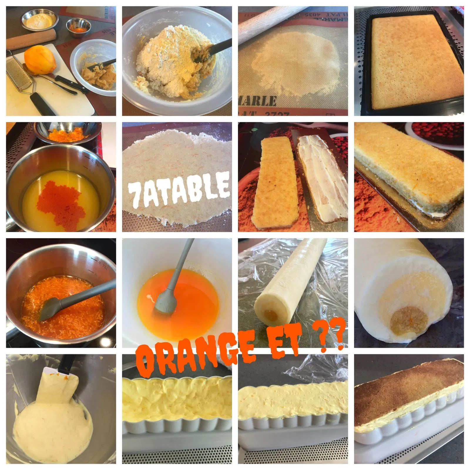 Bûche à l’orange et safran