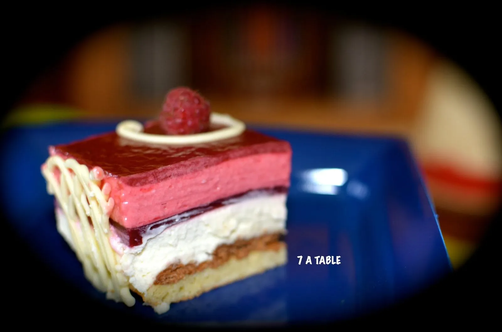 Entremet framboises chocolat blanc