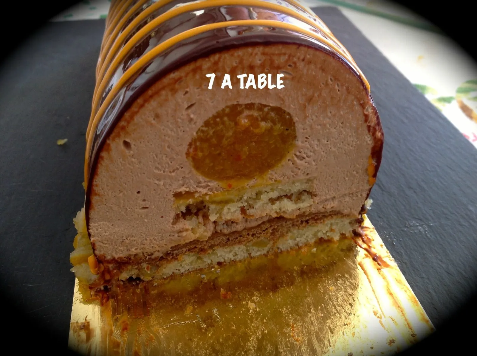 Bûche au chocolat et mandarine