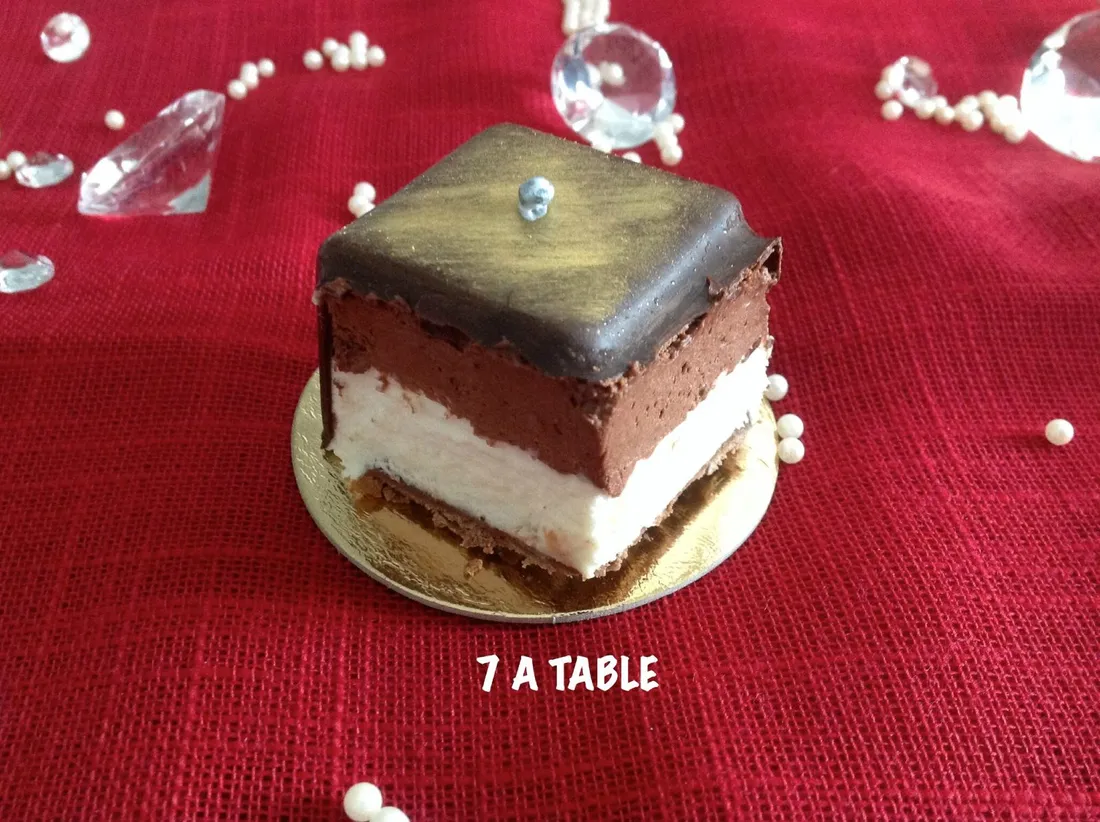Crousti-fondant au chocolat blanc et noir