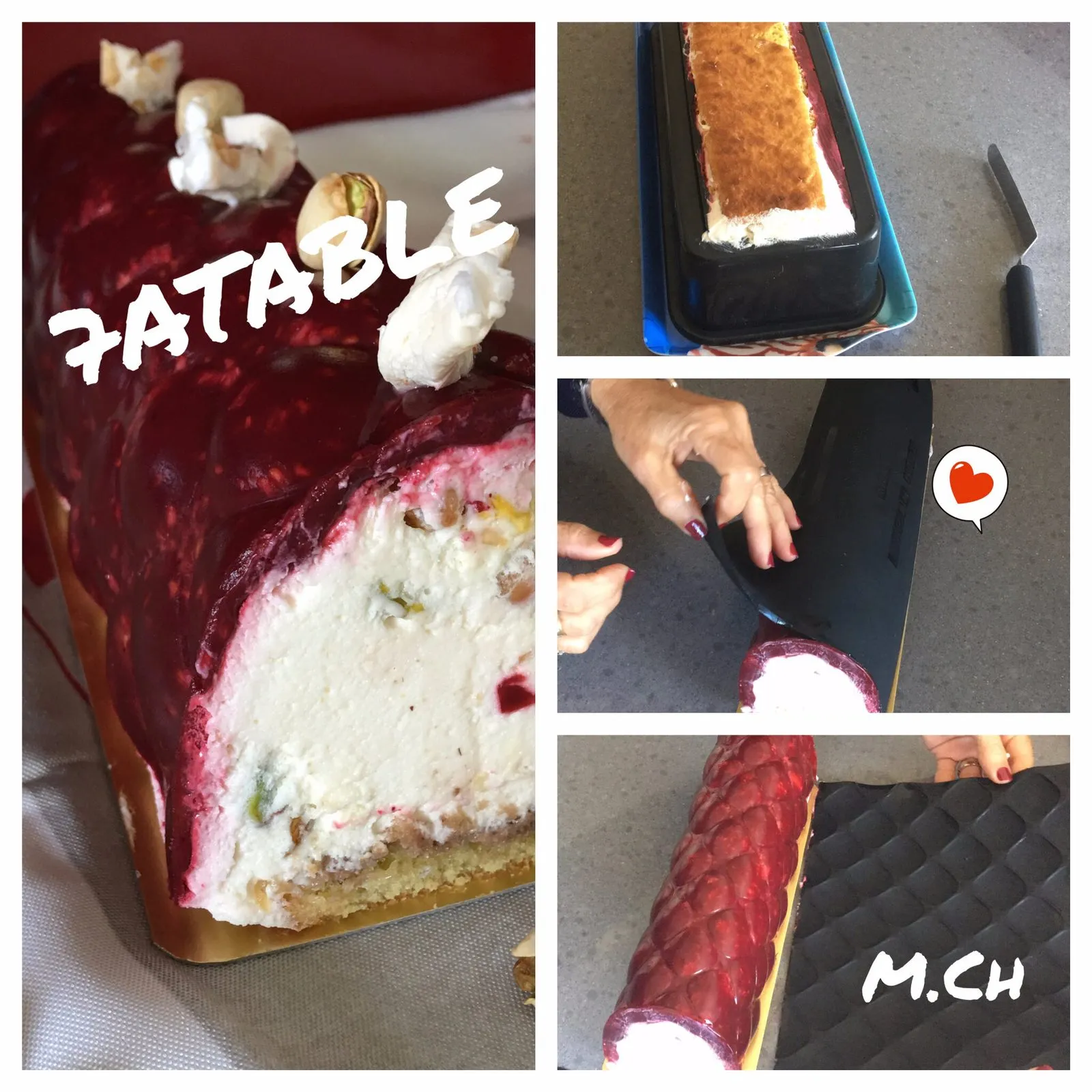 Bûche nougat démoulage