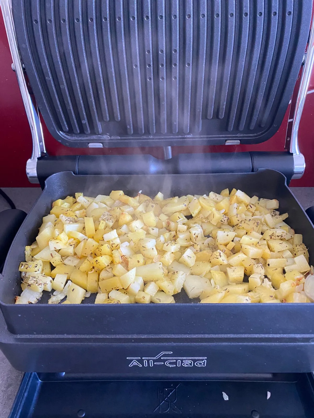 Omelette réalisée avec le grill all clad