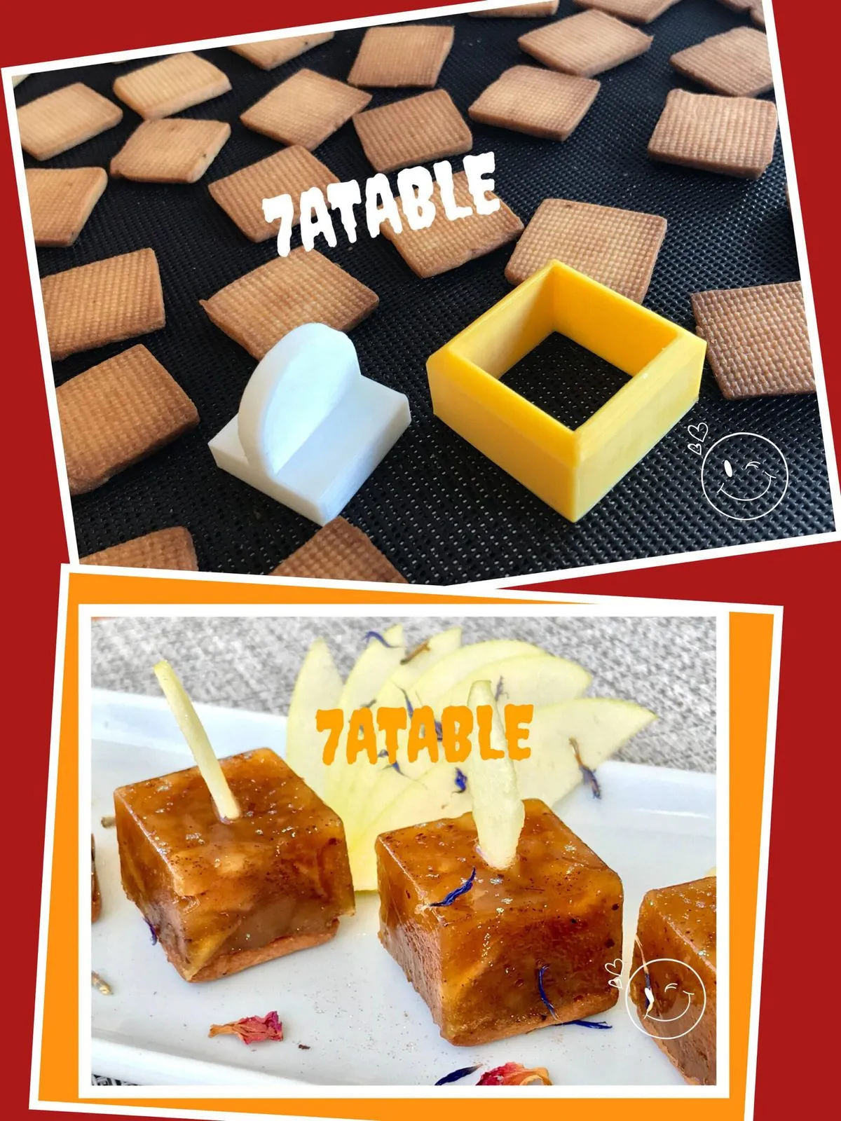Cubes tatin pâte sucrée