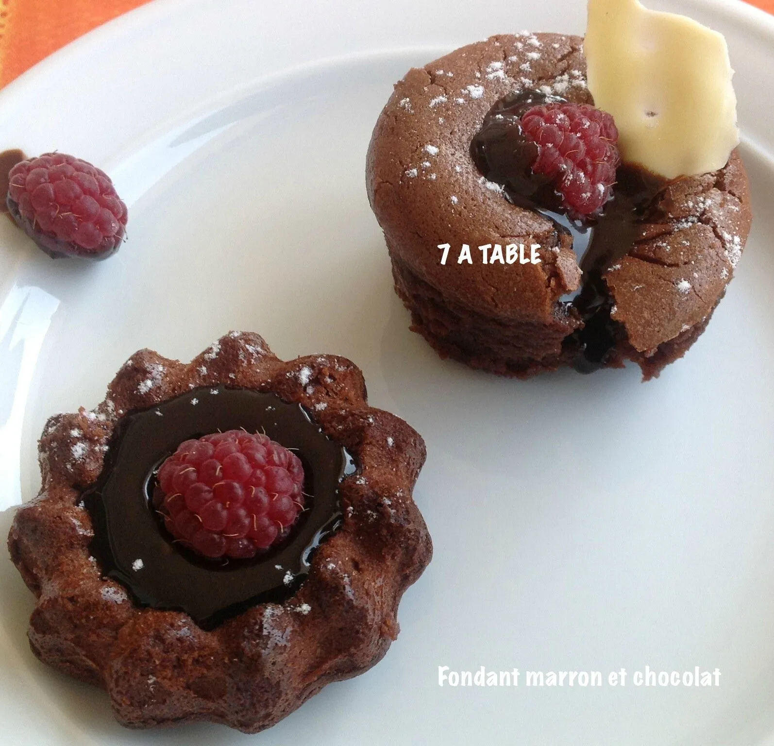 Petits fondant marron chocolat