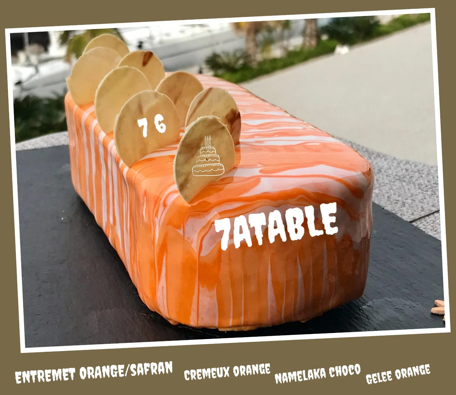 Bûche à l’orange et safran