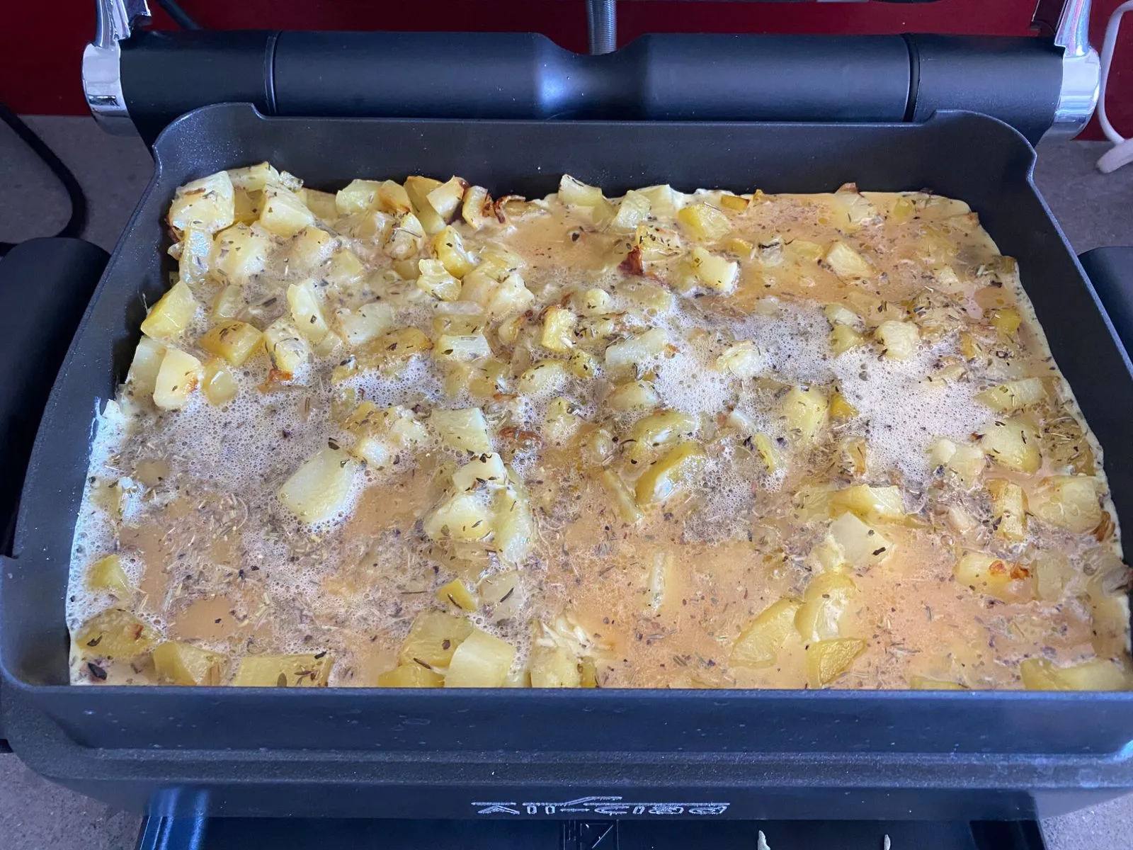 Omelette réalisée avec le grill all clad