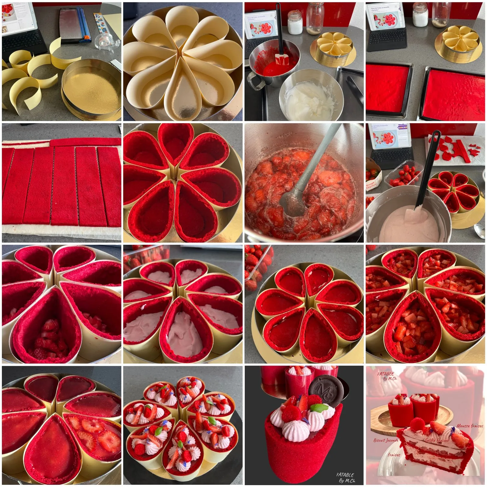 Fleur de fraises Charlotte revisitée