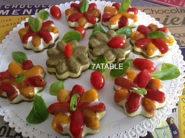 Fromage de chèvre aux poivrons et pesto