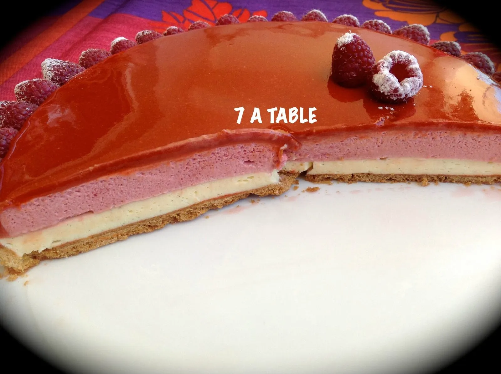 Tarte entremet framboise