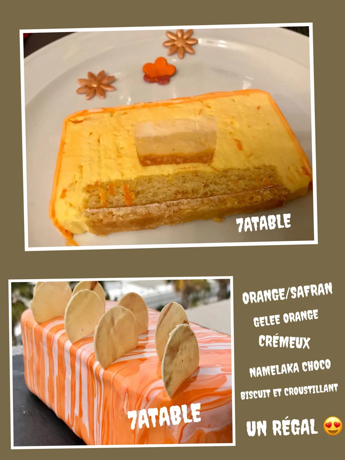 Bûche à l’orange et safran
