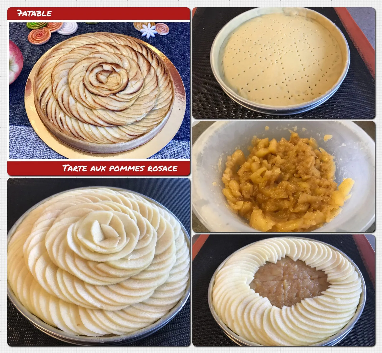 Tarte aux pommes (rosace)